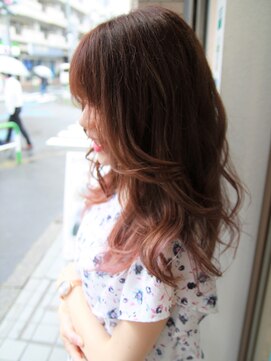 ヘアーライズ 池袋東口店(hair RISE) 淡いピンクのバレイヤージュ
