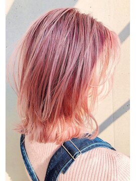 メーヴェ(Mowen) mowen南堀江xセミウェットウェーブxピンクヘアxウェットヘア