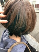 ビヨンドイー(beyond E)&nbsp;アンブレラカラーエメラルド×ミルクティーグレージュ