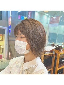 ギフト ヘアー サロン(gift hair salon) 外ハネボブ×インナーカラー