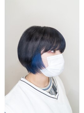 オブヘアーギンザ(Of HAIR GINZA) インナーカラー☆ブルーネイビー