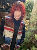 フィン(fin,)&nbsp;fin,/グレージュカラー/ボブウルフ/黒髪/ココアベージュ/パーマ