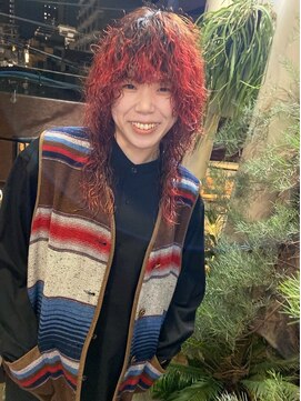 フィン(fin,) fin,/グレージュカラー/ボブウルフ/黒髪/ココアベージュ/パーマ