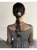 お呼ばれヘアー 結婚式 ヘアセット