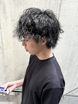 フレイム(FLAME) 【FLAME 天文館】波巻きスパイラルパーマ×マッシュウルフヘア