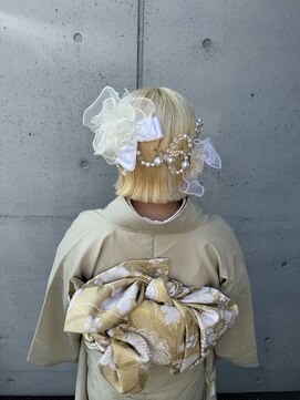 アチーブ ヘア デザイン(achieve hair design) ミディアム 前撮りセット 和装スタイル結婚式 お呼ばれ 二次会