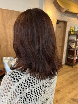 バイエイト 野並店(By Eight) ピンクブラウン×セミディレイヤー