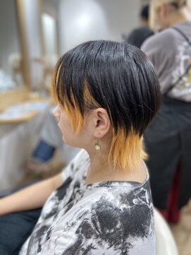 ヘアースタジオ ゼン(hair studio Zen) ウルフインナーカラー ペールオレンジ【Kensho】