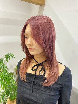 フラム(fulam) ピンクブラウンにレイヤーカット