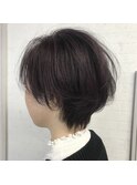 ラベンダーグレージュバイオレットショートカット