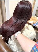 ピンクヘアー春カラーチェリーピンク髪質改善酸性ストレート銀座