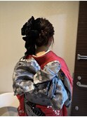 成人式振袖着付けとヘアセット【立川/成人式/卒業式袴着付け】