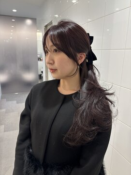 スノッブサンク(Snob ciNQ) 顔まわりカット/ラベンダーカラー/前髪カット