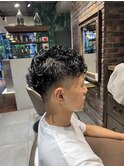 20代30代40代メンズビジネスツーブロックアッシュブラック