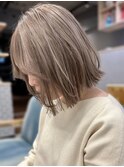 20代30代40代ハイライト外国人風カラーミルクティーベージュ