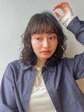 ガーデン 銀座(GARDEN) パーマ レイヤー ブルーブラック イメチェン 簡単スタイリング