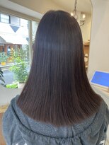 アミュレ(Amule)&nbsp;広がらない髪質改善縮毛矯正切りっぱなしミディアムブランジュ