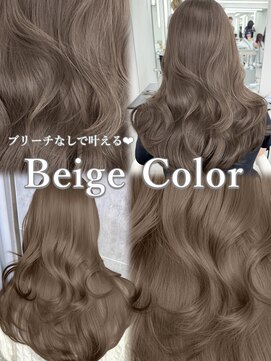 アマトウキョウ アユンチェ(AMA TOKYO×AYUNCHE) ヘーゼルベージュ　ブリーチなし　レイヤーカット　海外風