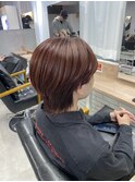 マッシュウルフ×レッドブラウンカラー