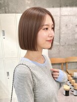 ミィ 浦和(mee) 透明感カラー ボブ 前髪 ショート カラー ブリーチ&ダブルカラー