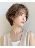 似合わせショートボブ白髪ぼかし脱白髪染め30代40代50代60代♪