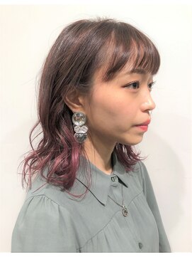 コマ(coma) 【coma中野】ピンクバレイヤージュミディアムレイヤー