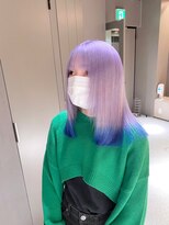 ペレ 渋谷(PELE)&nbsp;YU40_ラベンダー×ブルー ブリーチ2回~