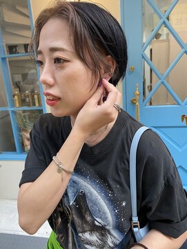 エフ ヘアーアンドリラクゼーション(F. hair & relaxation) 【F.】中崎町20代30代顔まわりインナーカラーハンサムショート