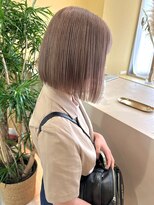 トローノ 栄(TRONO)&nbsp;ハイトーン　ミルクティーベージュ　ストレートボブ