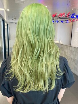 ゲーム 原宿店(GAME) ダブルカラーグリーンベージュケアブリーチハイトーン髪質改善