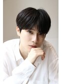 韓国ヘアカルマパーマセンターパートシースルーマッシュ刈り上げ