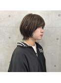 ボブウルフ/ショート/ショートヘア/アッシュブラウン