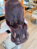 ネオリーブ チロル 横浜西口店(Neolive CiroL.)&nbsp;艶感ピンクブラウンカラー　髪質改善カラー