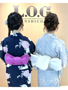 ログ キンシチョウ(L.O.G KINSHICHO) ねじり編み&三つ編みアレンジ