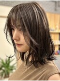 20代30代大人可愛い透明感アッシュブラウン