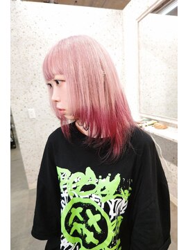 ラニヘアサロン(lani hair salon) ペールピンク/ブラック/デザインカラー