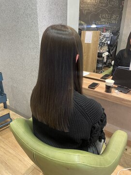 アニュー ヘア アンド ケア(a New hair&care) ブリーチなし秋色カラーオリーブカラーミディアムレイヤー