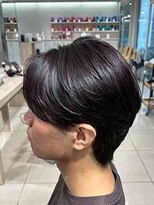 アッシュ 高幡不動店(Ash)&nbsp;黒髪人気ツーブロックワックスなしセンターパート曲がる縮毛矯正