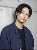 センターパート/メンズ/ニュアンスパーマ/眉毛