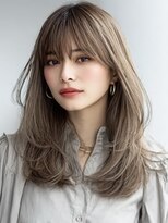 ダル 渋谷/表参道(DAL.)&nbsp;顔周りカットハッシュカットダークブラウンワンホンレイヤー韓国