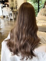 ヘアーアイスカルテット(HAIR ICI QUARTET)&nbsp;ブリーチなし◎春グレージュロング韓国風レイヤー