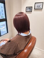 チュール バイ ラランジェ 横川店(ture by LARANJE)&nbsp;切りっぱなしボブ×ピンクブラウン