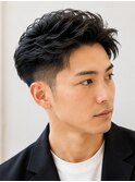 大人メンズビジネスショートアップバング