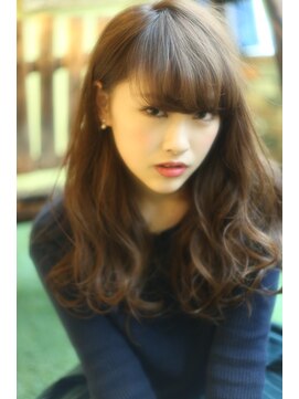 エイト新宿店(EIGHT shinjuku) 大人可愛いシースルーバングX重軽ウェーブXナチュラルベージュ