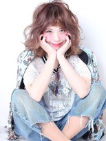 アンジュ 南海なんば駅前店(ange treatment & head spa)&nbsp;ミディアムやんちゃパーマヘア【ange treatment & head spa】