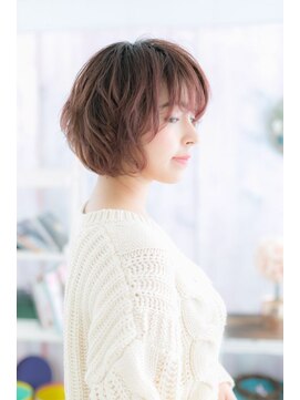 ミック ヘアアンドビューティー 大山店(miq Hair&Beauty) ピンクラベンダーシースルーバングくせ毛風マッシュウルフa