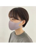 丸みのあるマッシュショート