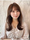 【Loom.林】ショコラベージュのくびれヘア/ベビーバング
