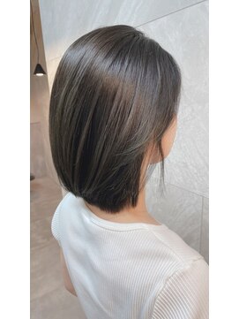 ドゥマン(Demain) 美髪グレージュネビージュ大人かわいい こなれミディボブ