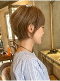 大人綺麗な小顔襟足スッキリショートボブ　30代40代50代